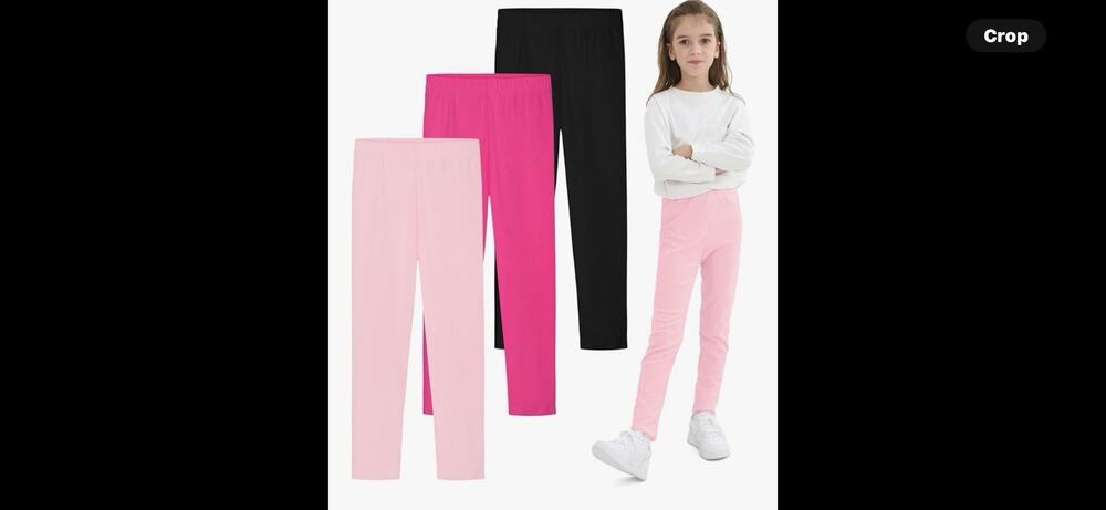 Kid 3 Pack Solid Color Full Length Leggings Size 5 To 6 Y